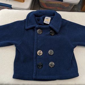 Fall Navy Blue Pea Coat by Good As Gold - Toddler Size 12 Months - Too Cute!